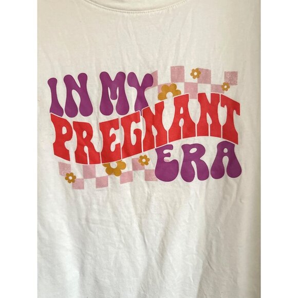 In My Pregnant Era Graphic Maternity T-Shirt XL By Time And Tru Cotton Blend - Picture 3 of 5